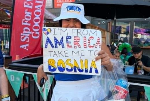 'I am from America / Take me to Bosnia!'