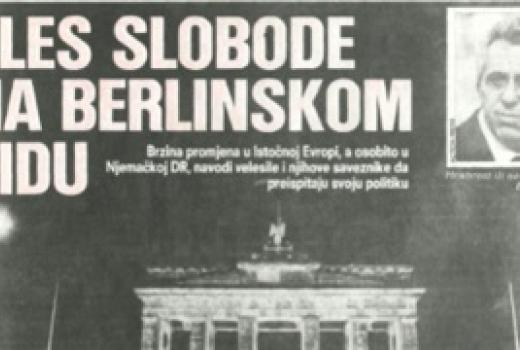 Pad berlinskog zida u štampi SFRJ