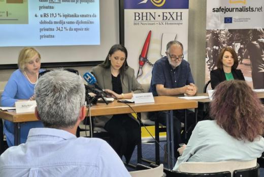 Istraživanje BH novinara pokazalo razlike u percepciji medijskih sloboda u FBiH i RS-u
