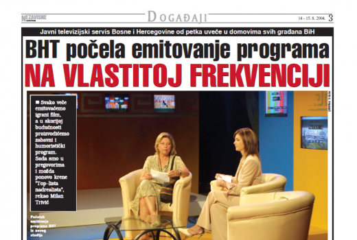 Prošle su 22 godine od početka rada BHT-a na prostoru cijele države