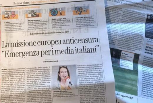 Delegacija Media Freedom Rapid Response najavila hitnu posjetu Italiji