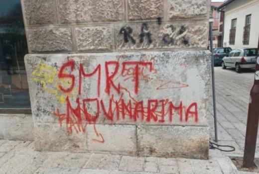 U Mostaru grafit “Smrt novinarima”, BH novinari uputili poziv vlastima