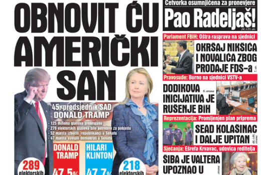 Trump i Clinton "ugrozili" Izetbegovića i Čovića