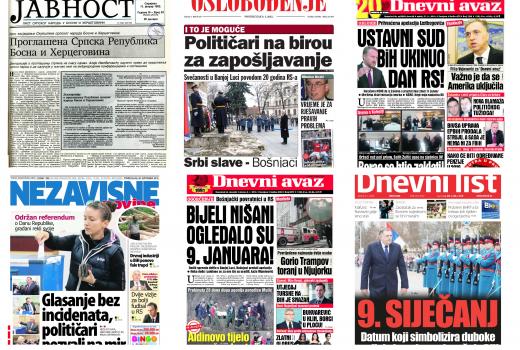 Sedmica u naslovnicama: Deveti januar