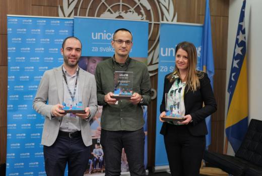 Novinari BIRN-a BiH i Istinomjera dobitnici posebnog priznanja UNICEF-a