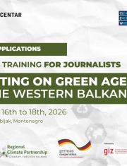 Regional Training for Journalists: Reporting on Green Agenda for the Western Balkans