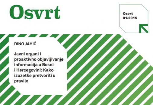 Javni organi i proaktivno objavljivanje informacija u BiH