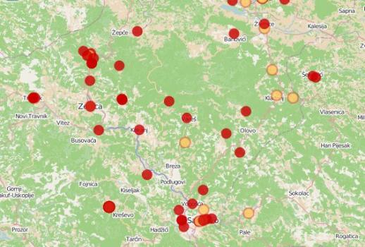 Mapa za prijavu i praćenje elementarnih nepogoda u BiH