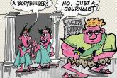 Karikatura: Novinar bodybuilder